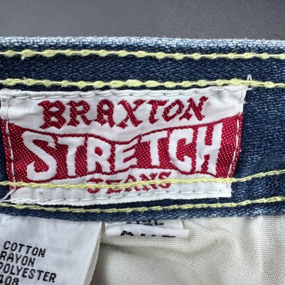 Vintage Jeans Blue Denim Braxton Stretch 1980s Taiwan Retro 5 Pocket High Waist - Picture 4 of 15